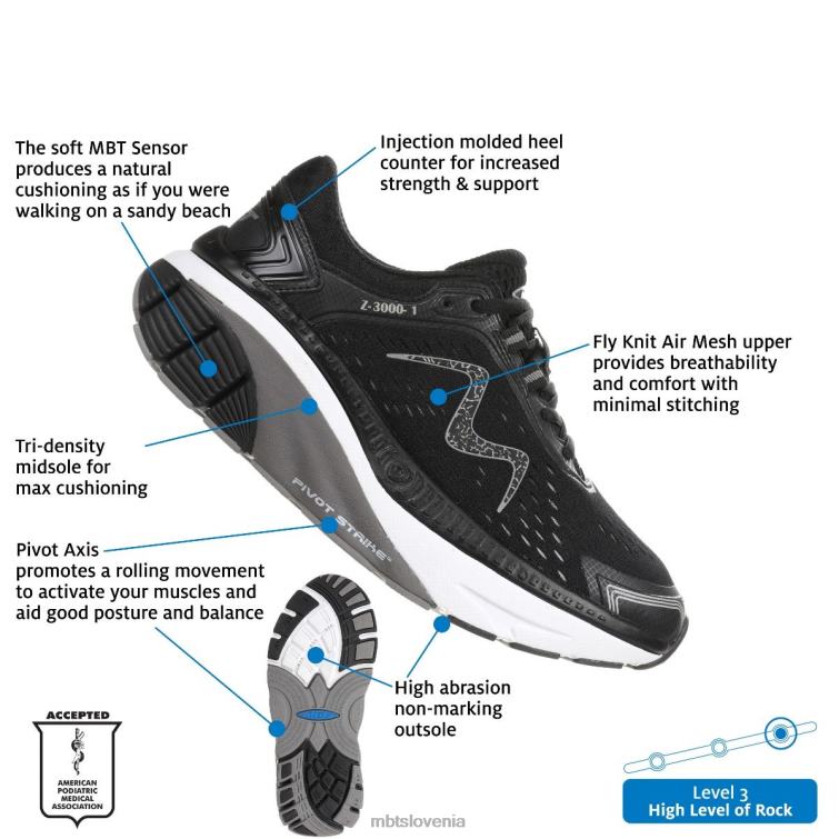 z-3000-1 črna/siva 66H2T34 MBT moški tekaški čevlji